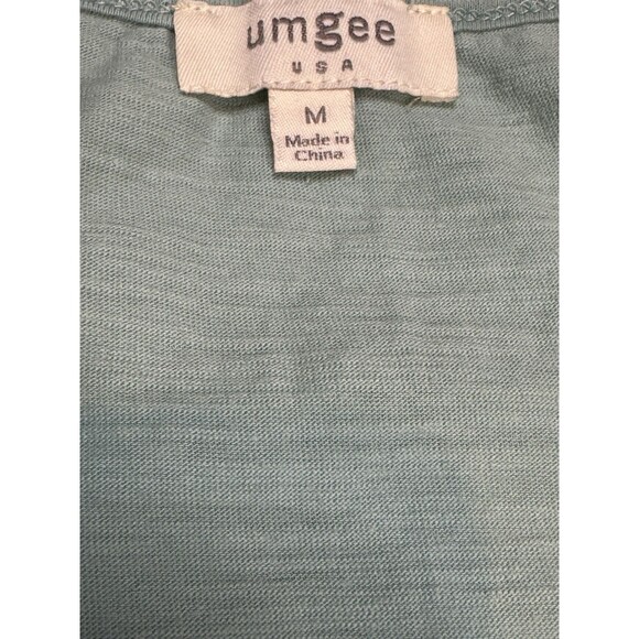 Umgee Women’s Green Tank Top Tunic Floral Bottom Medium Bohemian Racerback - Picture 6 of 7